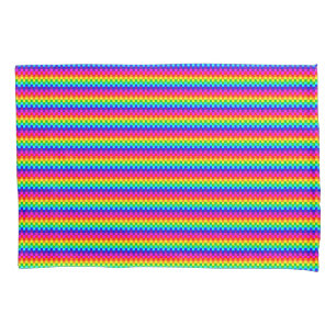 Rainbow squares pillowcase