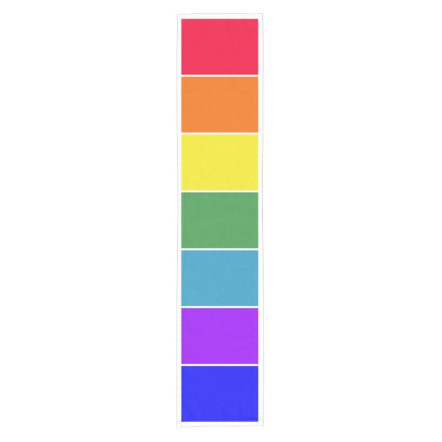Rainbow Squares  Short Table Runner (Front)