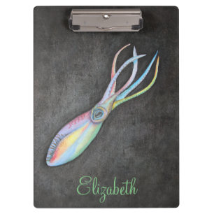 Rainbow Squid Clipboard