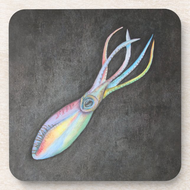 Rainbow Squid Coasters (Front)