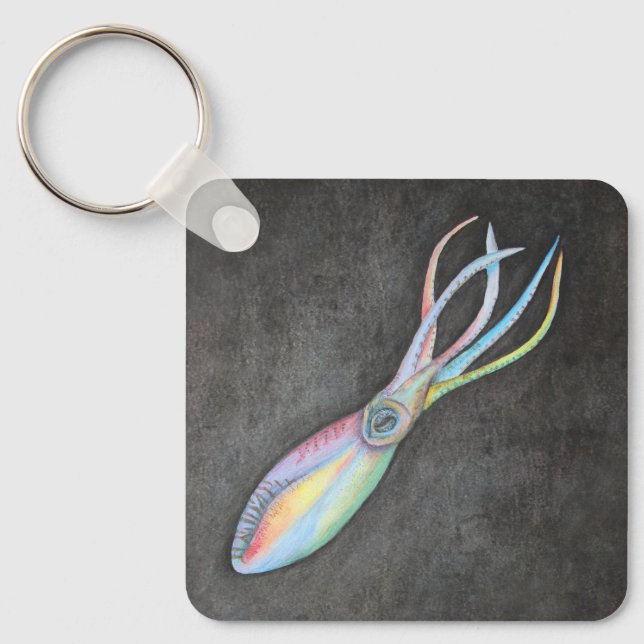 Rainbow Squid Keychain (Front)