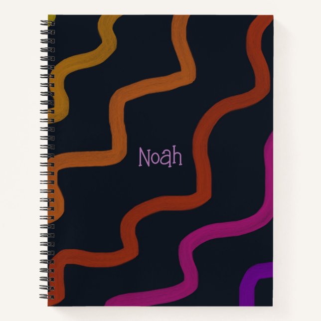 Rainbow Squiggle Notebook (Front)