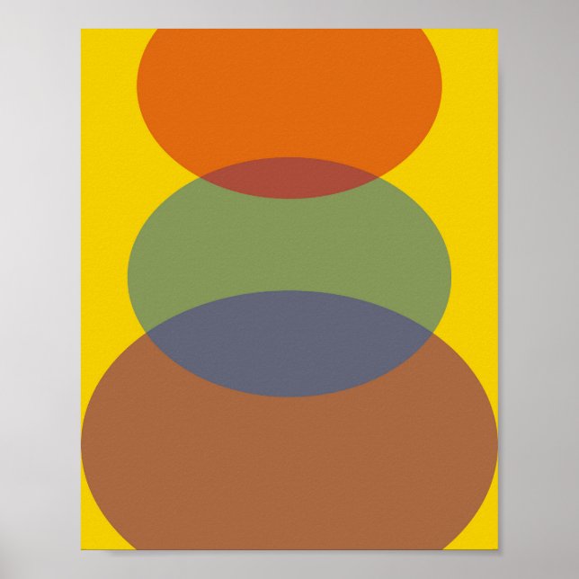 Rainbow Stacked Stones Minimalist Poster (Front)