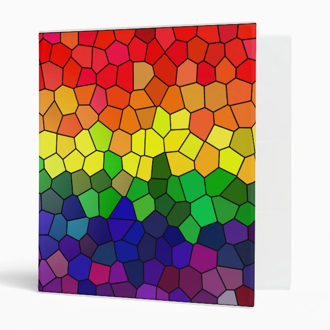 Rainbow Stained Glass folder Binder (Front/Inside)