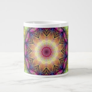 Rainbow stained Glass Large Coffee Mug