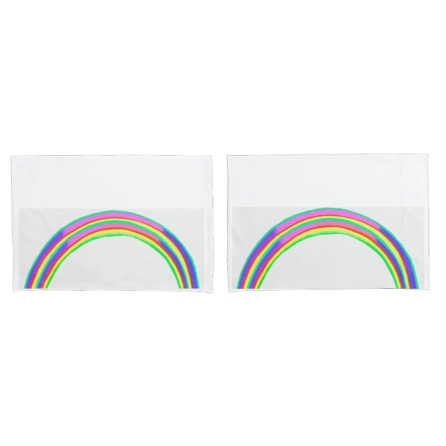 Rainbow Standard Pillowcases, 1 Pair Pillowcase (Front-Set)