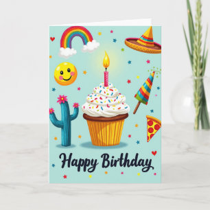 Rainbow Star Birthday Card