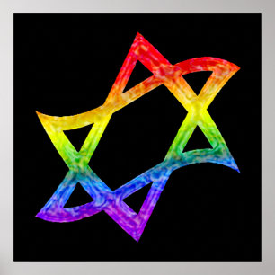 Rainbow Star de David Poster