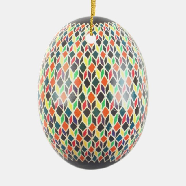 Rainbow Star Egg Ornament (Front)