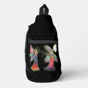 Rainbow Star Fairies Fantasy Art Sling Bag