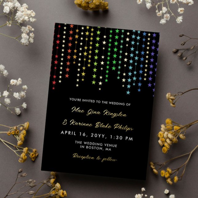 Rainbow Star Garlands Informal LGBT Wedding Gold (Creator Uploaded)