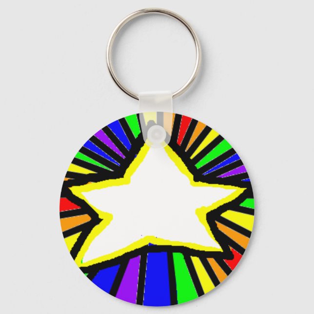 rainbow Star Keychain (Front)