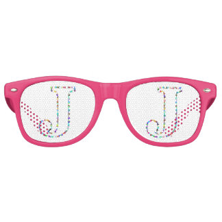 Rainbow Star Letter J Retro Sunglasses