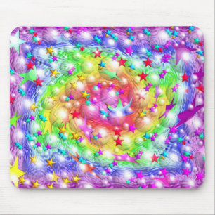 Rainbow Star Parade Mouse Pad