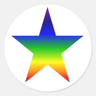 Rainbow star stickers sheet