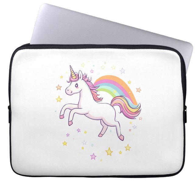 Rainbow Star Unicorn (1) Laptop Sleeve (Front)