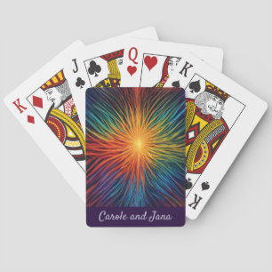 Rainbow Starburst Playing Cards