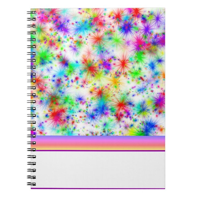 Rainbow starbursts notebook (Front)