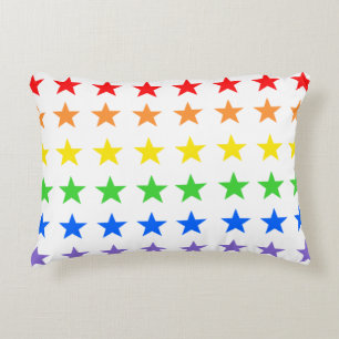Rainbow starry sky accent pillow