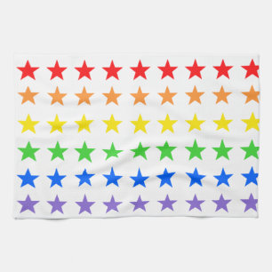 Rainbow starry sky kitchen towel