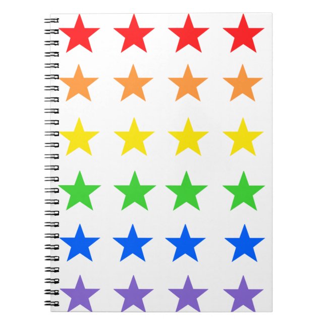Rainbow starry sky  notebook (Front)