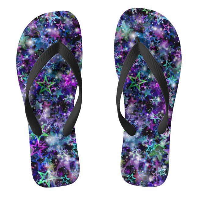 rainbow stars adult flip flops (Footbed)