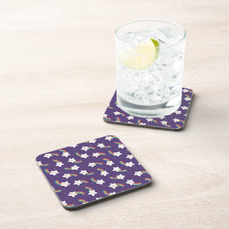 Rainbow Stars Cork-Backed Coasters