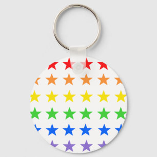 Rainbow stars   keychain