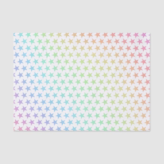 Rainbow Stars Magical Fantasy Pattern Tissue Paper (Front)