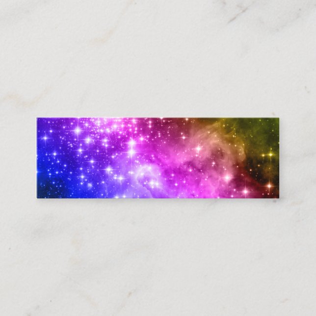 Rainbow Stars Mini Business Card (Front)