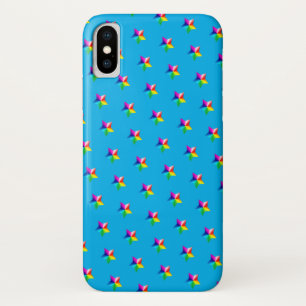 rainbow stars on aqua Case-Mate iPhone case
