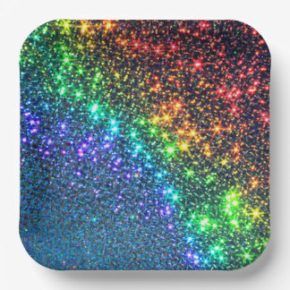 Rainbow Stars Party Paper Napkins Plate