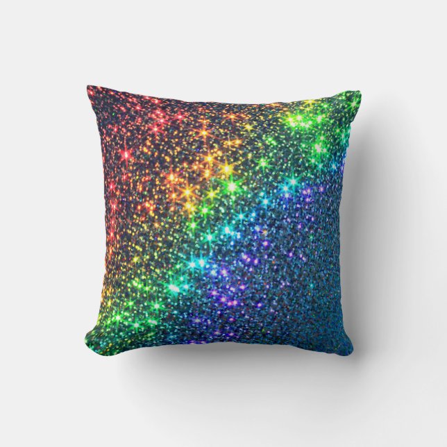 Rainbow Stars Party      Throw Pillow (Front)