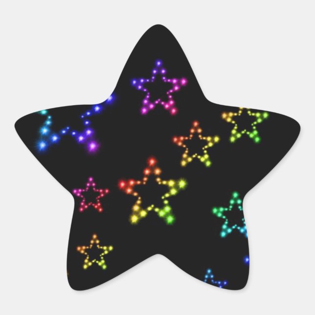 Rainbow Stars Pattern Stickers (Front)