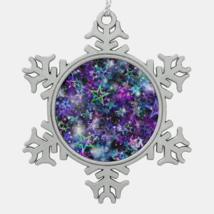 rainbow stars pewter ornament