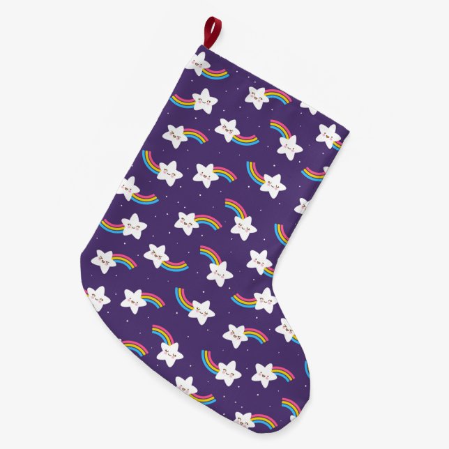 Rainbow Stars Stocking (Front (Hanging))