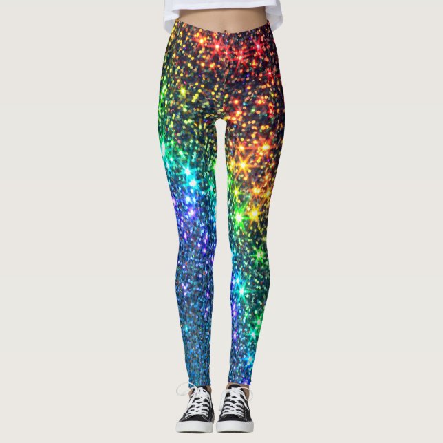 Rainbow Stars Yoga Pants (Front)