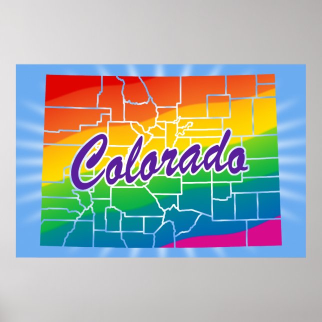 Rainbow State Of Colorado Poster (Front)