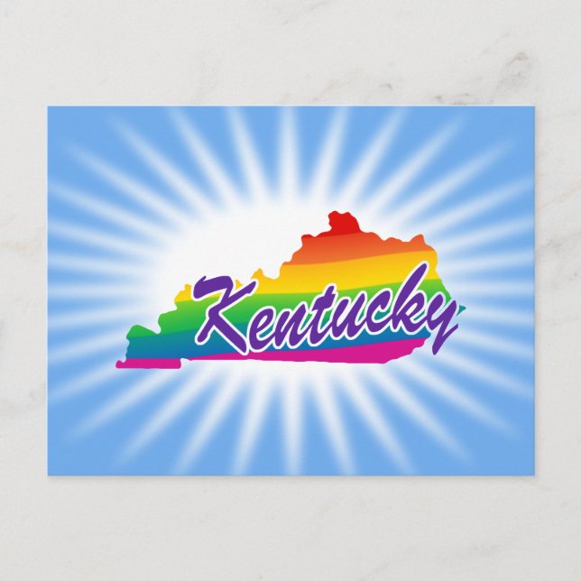 Rainbow State Of Kentucky Postcard (Front)