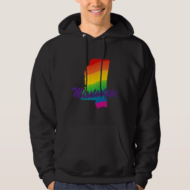 Rainbow State Of Mississippi Hoodie (Front)