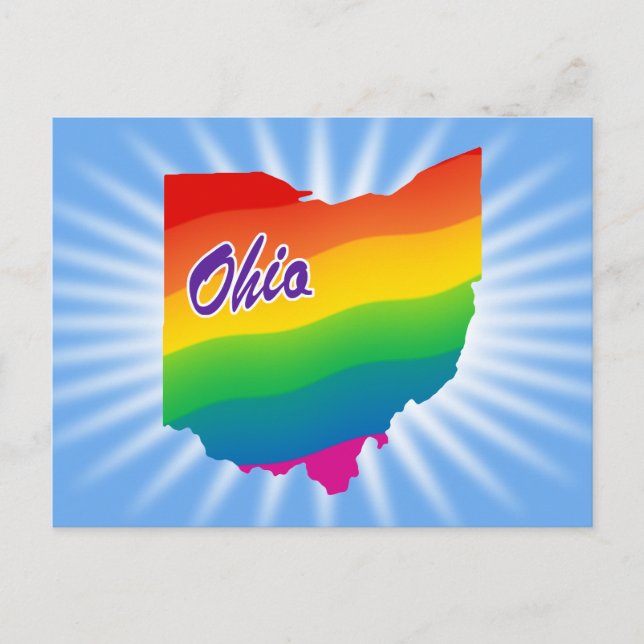 Rainbow State Of Ohio Postcard (Front)