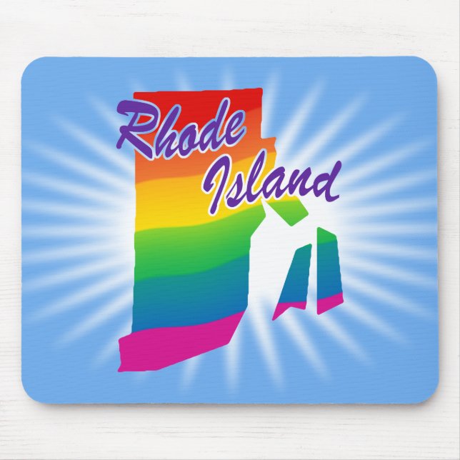 Rainbow State Of Rhode Island Mouse Pad (Front)