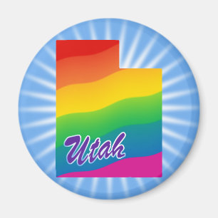 Rainbow State Of Utah Magnet
