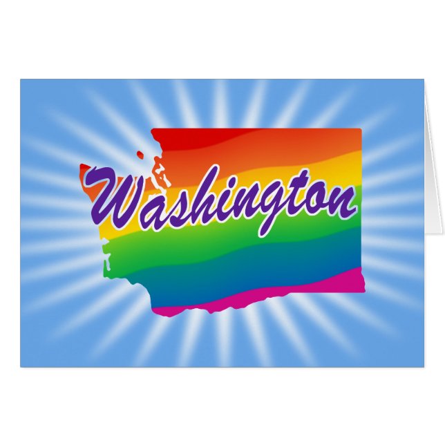 Rainbow State Of Washington (Front Horizontal)
