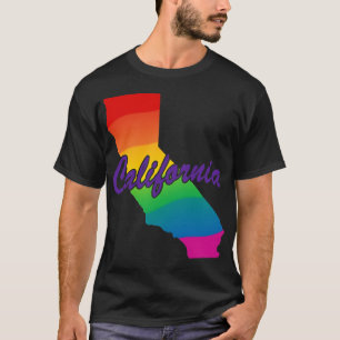 Rainbow State Outline California T-shirt