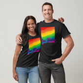 Rainbow State Outline New Mexico T-Shirt (Unisex)
