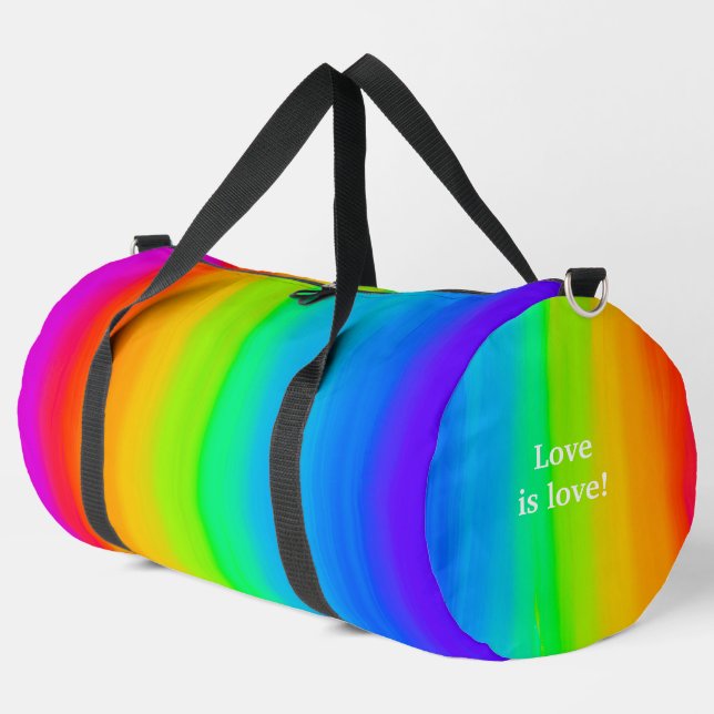 Rainbow Statement Duffle Bag (Left Corner)