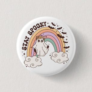 Rainbow Stay Spooky 1 Inch Round Button