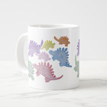 Rainbow Stegosaurus Géant Mug de café