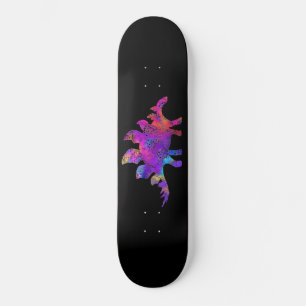Rainbow Stegosaurus Skateboard